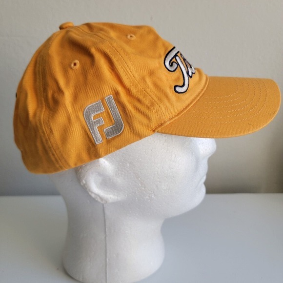 Titleist FootJoy FJ‎ Golf Strapback Hat Cap Logo Yellow Blue Adjustable Men - Picture 3 of 9